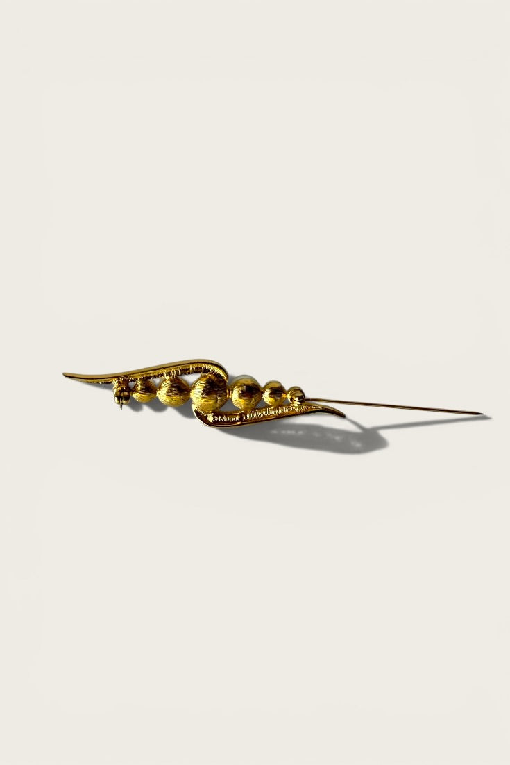 Monet Pearl Swirl Brooch