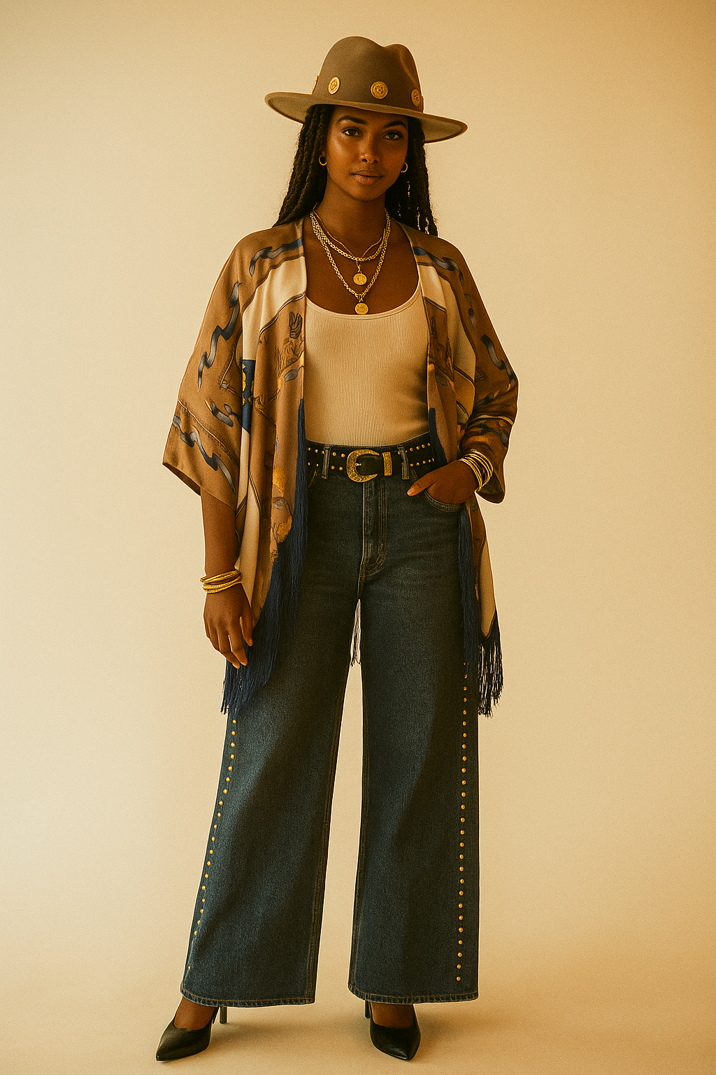 Sherry Silk Mini Fringe Duster