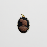 African Cameo Brown/Black Charm