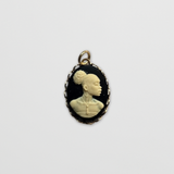 African Cameo  Ivory/Black Charm