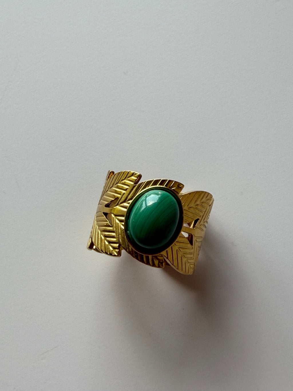 Chunky Malachite Ring