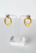 Load image into Gallery viewer, 80&#39;s/90s Mini Gold tone Door Knocker Earrings