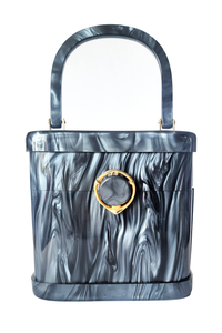 50's Midnight Pearlized Lucite Handbag