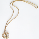 60's/70's Gold Tone Aquarius Pendant Necklace