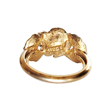 70's Gold tone Burnished Rose Ring