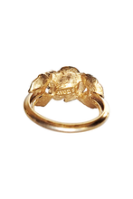 Load image into Gallery viewer, 70&#39;s Gold tone Burnished Rose Ring