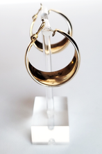 Load image into Gallery viewer, 70/80&#39;s Gold Tone Monet Hoop Earrings