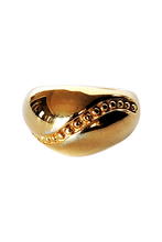 Load image into Gallery viewer, Vintage Monet Gold Tone Dome Ring