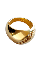 Load image into Gallery viewer, Vintage Monet Gold Tone Dome Ring