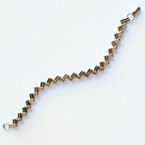 Vintage Gold Tone Zig-Zag Bracelet