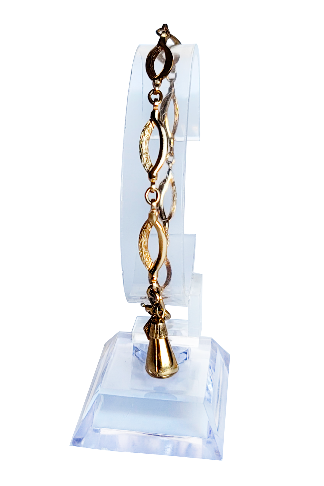 Vintage Gold tone Bell Charm Bracelet