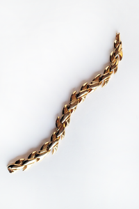 Vintage Gold Tone X Linked Bracelet