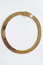 Load image into Gallery viewer, Vintage Monet Gold-Tone Flat Snake Choker