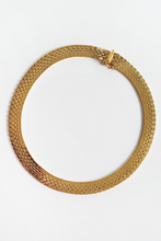 Load image into Gallery viewer, Vintage Monet Gold-Tone Flat Snake Choker