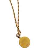 80s Gold Tone Virgo Pendant Necklace