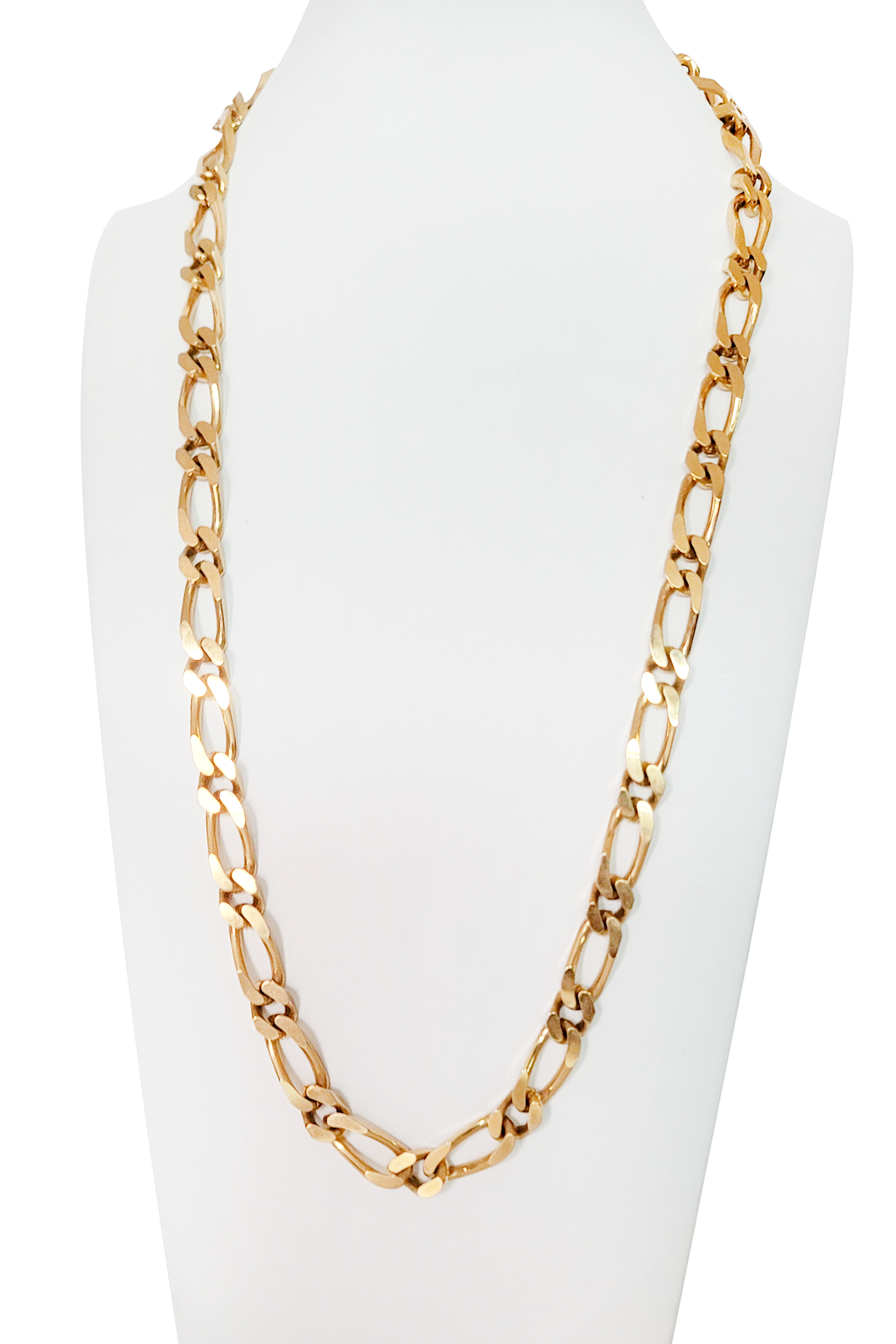 80s Gold-Tone Monet Chunky Figaro Necklace