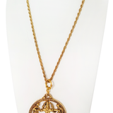 70's Gold-Tone Libra Pendant Necklace