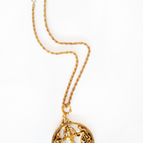 70's Gold-Tone Libra Pendant Necklace