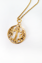 Load image into Gallery viewer, 70&#39;s Gold-Tone Libra Pendant Necklace