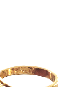 Vintage Gold-Tone Onyx Ring