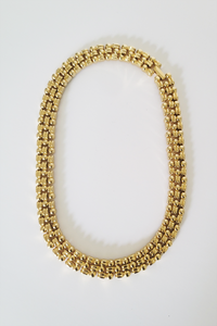 Vintage Brick Chain Linked Collar Necklace
