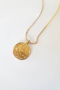 70s Pisces Medallion Necklace