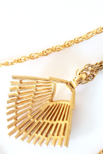 Load image into Gallery viewer, 60s Gold-tone 2 Strand Pendant Necklace