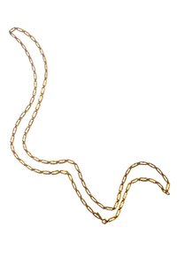 Vintage Monet Long Paperclip Etched Necklace