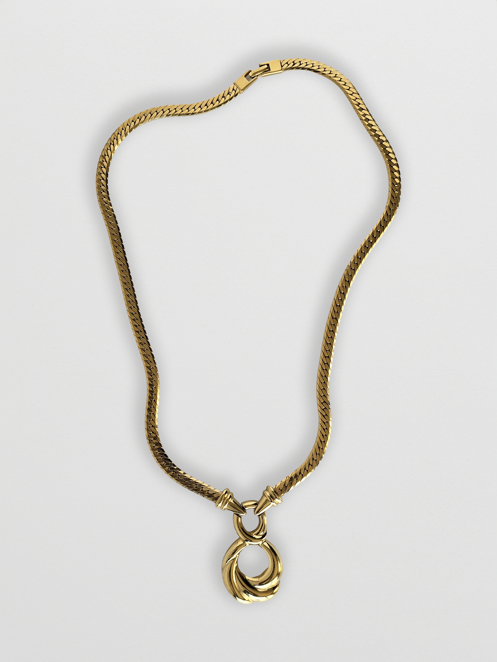 80s Napier Gold Tone Pendant Necklace