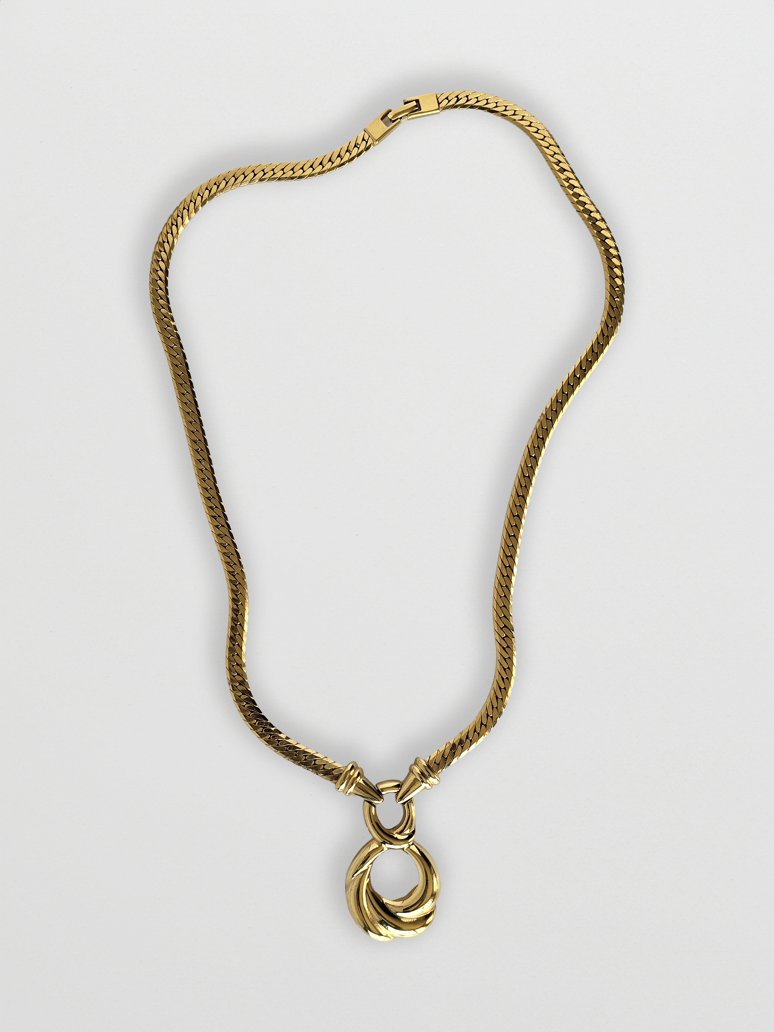 80s Napier Gold Tone Pendant Necklace
