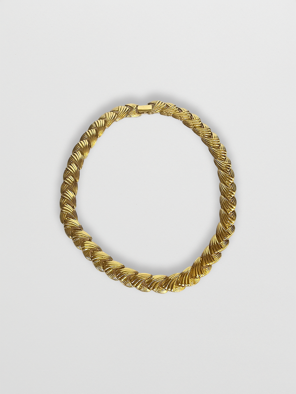 80s Napier Stroked Geometric Collar Necklace