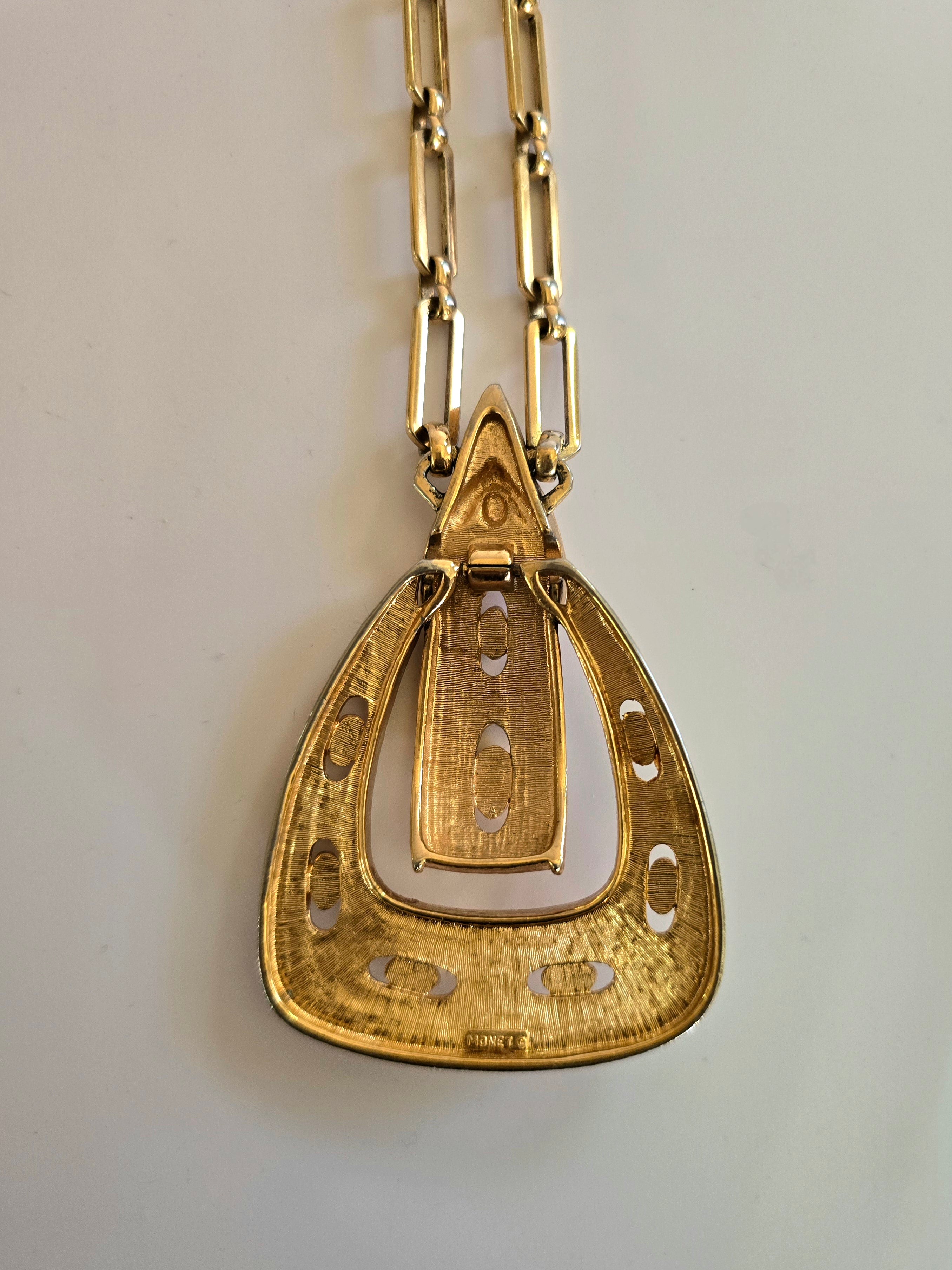 60's Monet Vintage Buckle Necklace