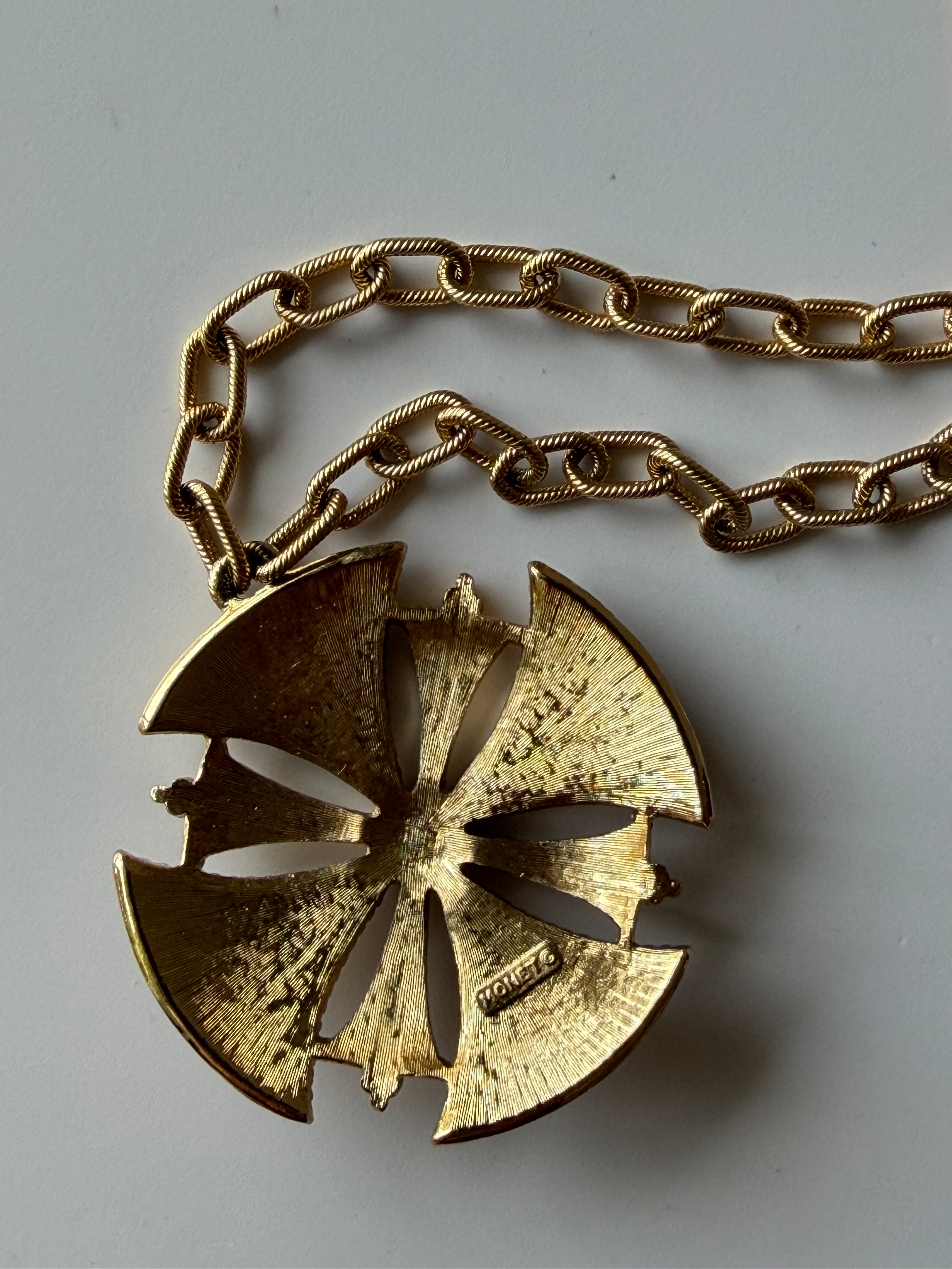 60’s Monet Maltese Cross Necklace