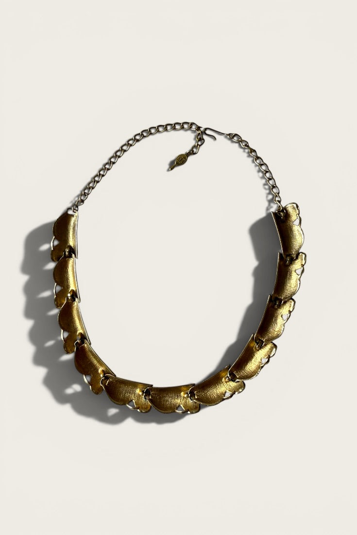 60’s Sarah Coventry Golden Brocade Necklace