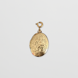 Oval Floral Locket Charm