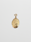 Oval Floral Locket Charm