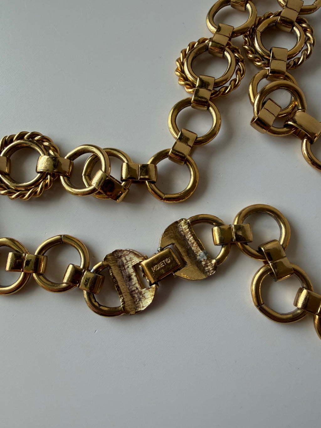 Vintage Monet Circle Link Necklace