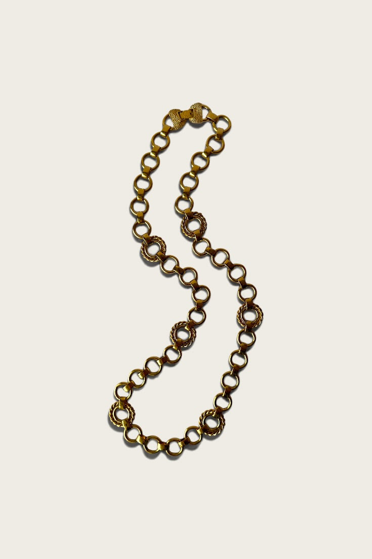 Vintage Monet Circle Link Necklace