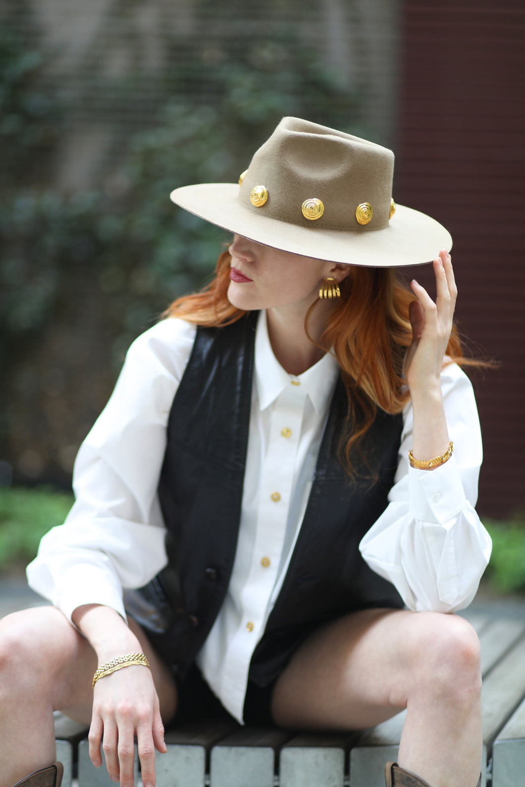 REVIVED Vintage Brown Charm Hat