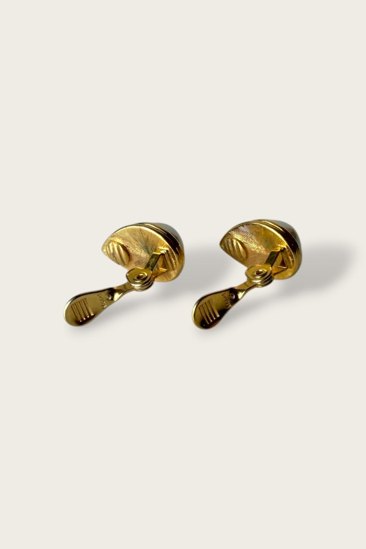 Vintage Monet Teardrop Pearl Earrings