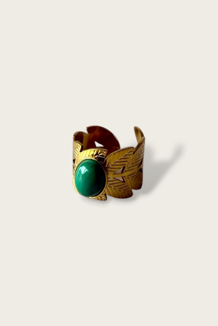 Chunky Malachite Ring