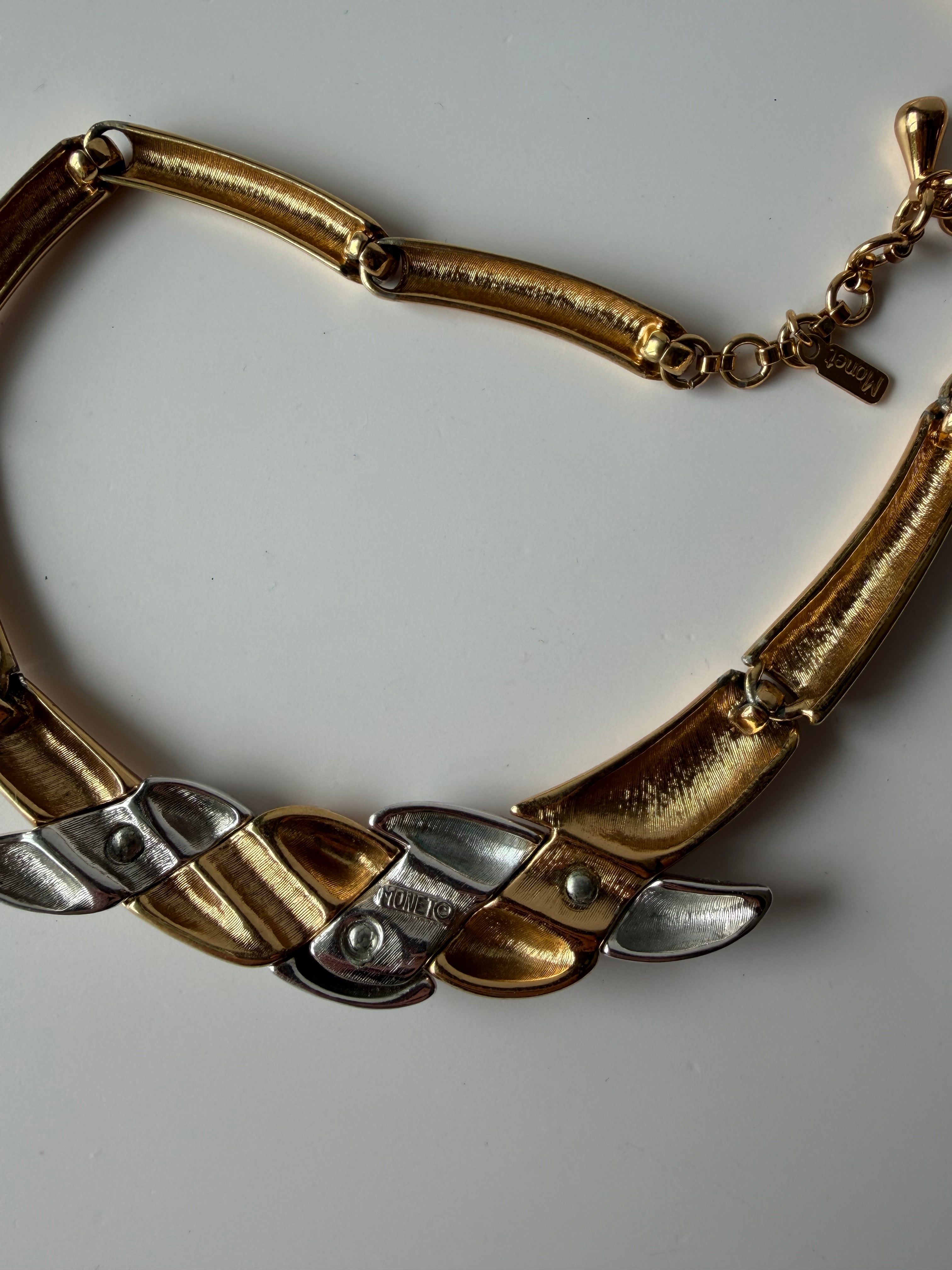 Vintage Monet Sculptural Choker Necklace