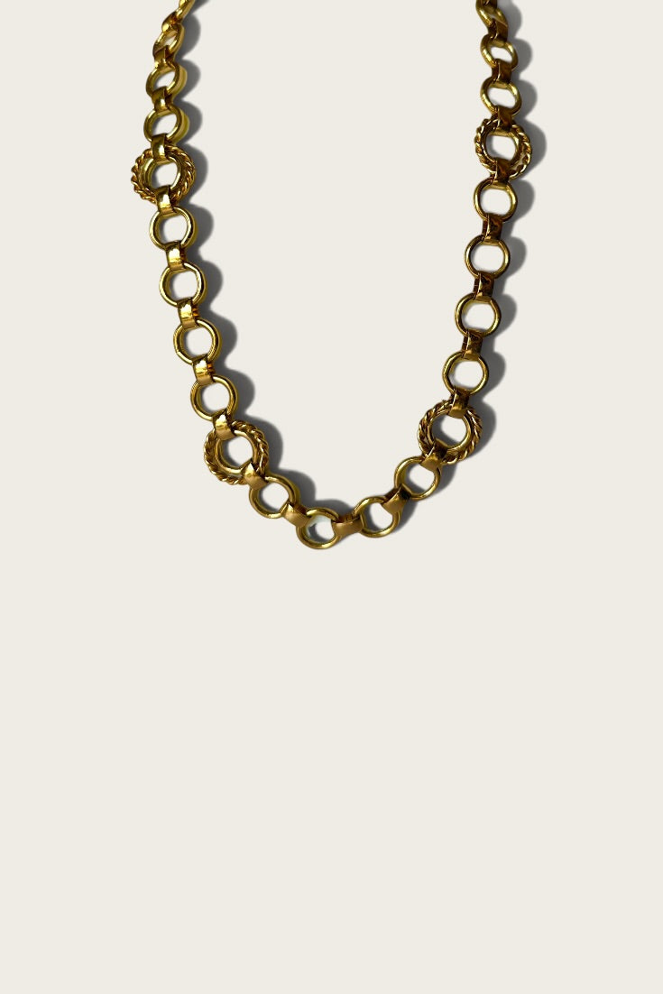 Vintage Monet Circle Link Necklace