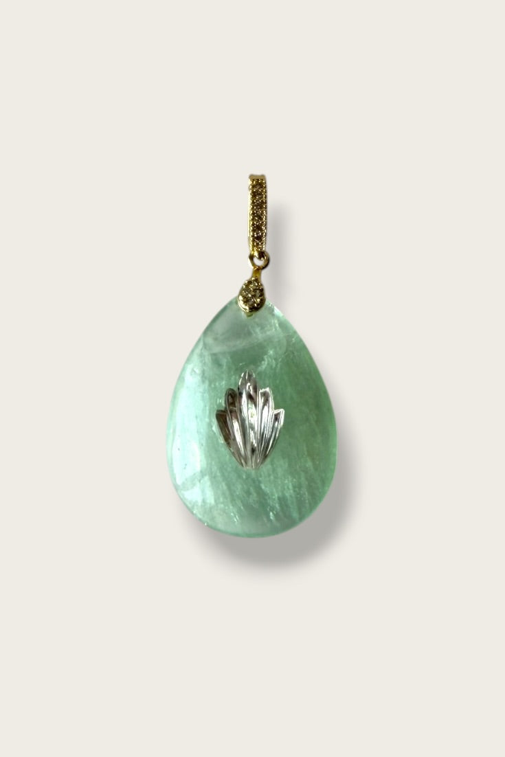 Gemstone Seashell Pendants