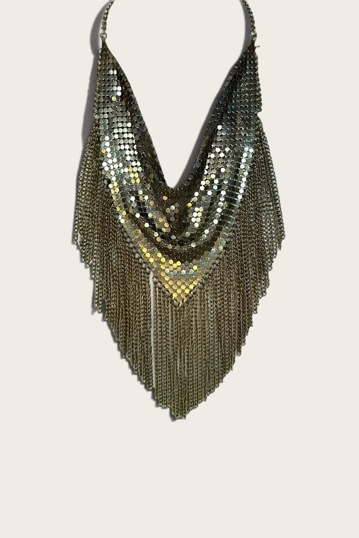 Vintage Cära Mesh Bib Necklace