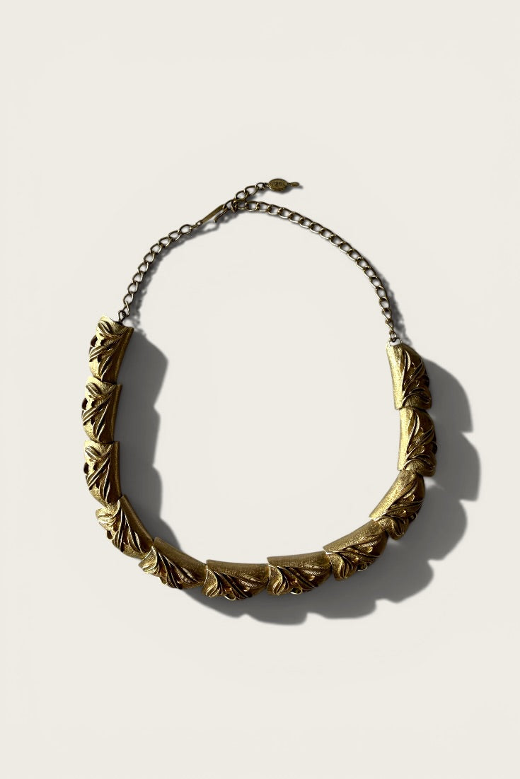 60’s Sarah Coventry Golden Brocade Necklace