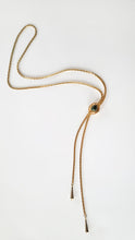 Load image into Gallery viewer, 70&#39;s Gold-tone Slide Bolo/ Lariat Necklace
