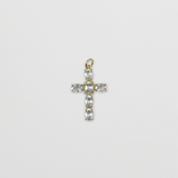 White CZ Cross Charm