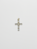 White CZ Cross Charm