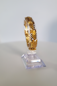 Vintage Napier Gold-tone Herringbone Bracelet